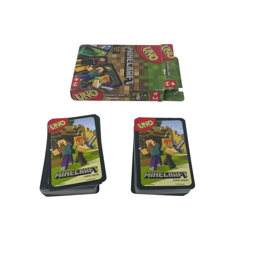 Minecraft UNO Card‎ Game Mattel Creeper Special Rule TNT Party Gift